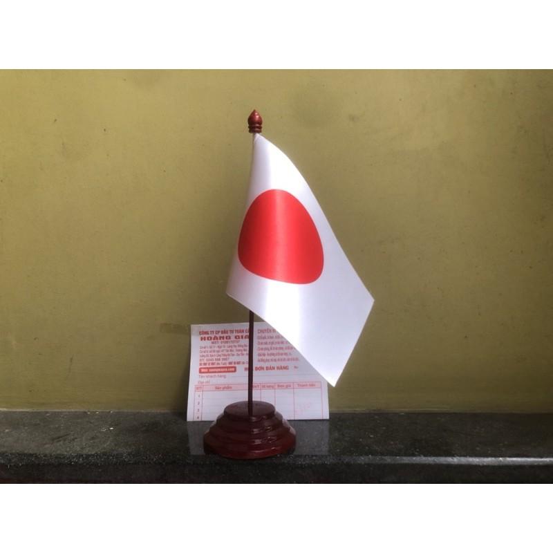 Đế gỗ đơn mini để bàn Quốc kỳ Nhật Bản