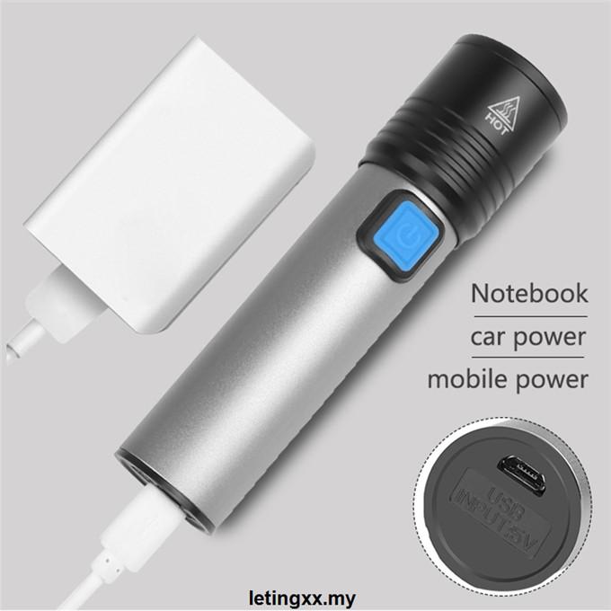 Đèn Pin Led Siêu Sáng 4 Chế Độ Chiếu Sáng Có Thể Sạc Lại T6 18650