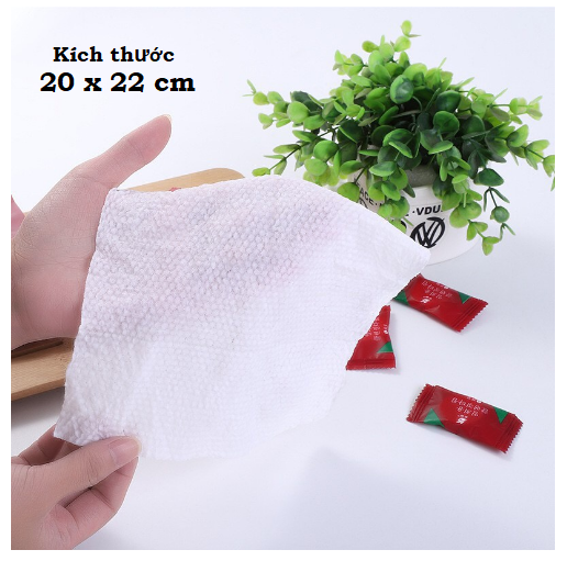 Khăn nén cotton Viên khăn nén cao cấp,Túi 20 Khăn Giấy Nén Hàn Quốc Dạng Viên Kẹo Dùng 1 Lần Tiện ích