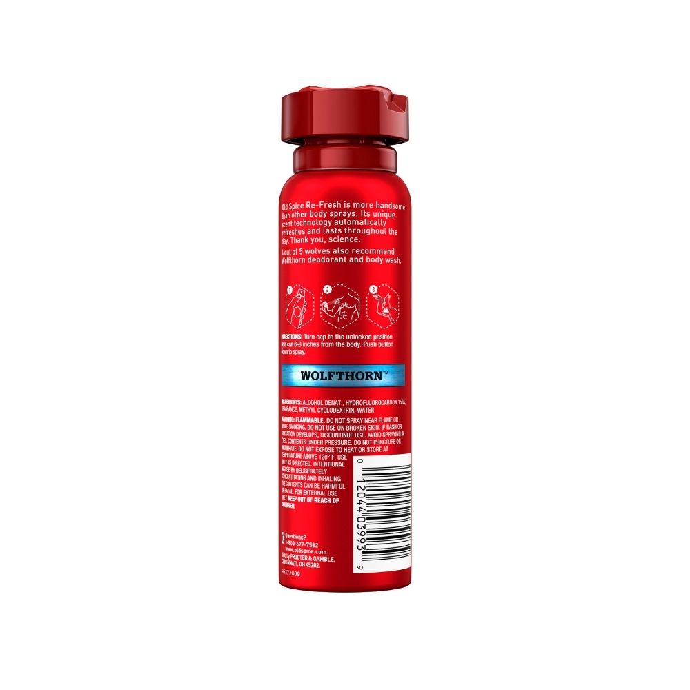 Combo Sữa Tắm+ Xịt Khử Mùi Old Spice Wolfthorn (Body Wash 473ml+  Body spray - 106g)