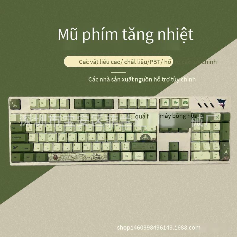 Đảm Bảo Chất Lượng Thăng Hoa Keycap Truyền Nhiệt PBT Năm Mặt Phim Thăng Hoa Keycap Bàn Phím Cơ Bản Đồ Xử Lý Tùy Chỉnh