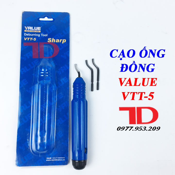 Dao cạo bavia đường ống VALUE VTT-5 tặng kèm 1 lưỡi dự phòng hàng chính hãng