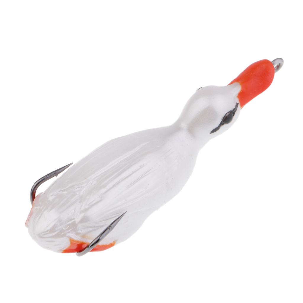 2pcs Duck Design Soft Frog Fishing Lures Artificial Baits Floating Swimbait