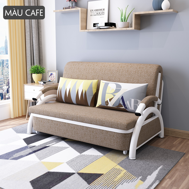 [Trả góp 0%] Giường Ngủ Nệm Bọt Biển Tự Nhiên 1m95 x 1m30 Kiêm Ghế Sofa - Giường Sofa Gấp Gọn Kiêm Ghế Giường Đa Năng Kiêm Ghế Sofa Cao Cấp