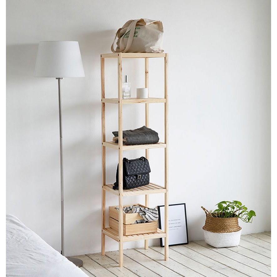 Kệ Vuông Decor 5 Tầng Hàng Cao Cấp Loại 1 - Wooden Shelf 5F - Màu Gỗ Tự Nhiên