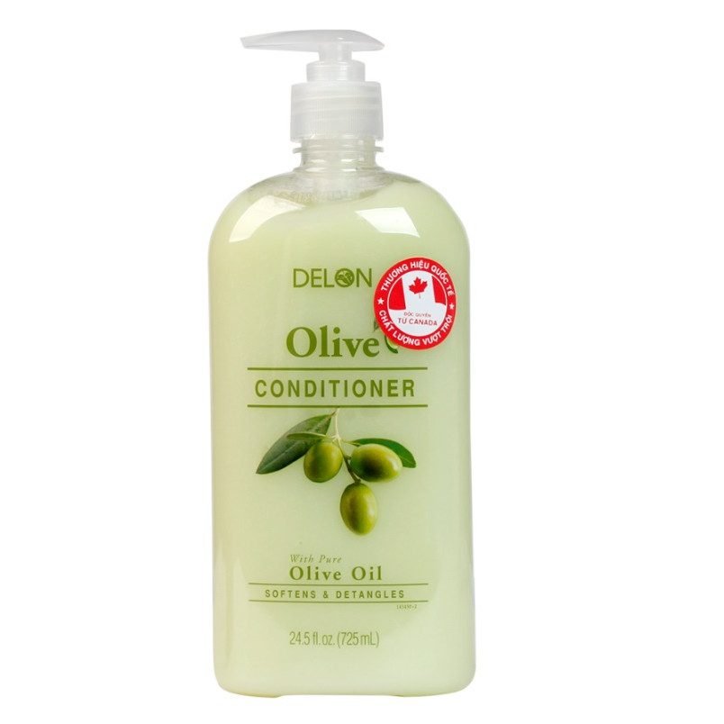 Dầu Xả DELON dưỡng mượt tóc với tinh dầu Olive dung tích 725ml - Conditioner Olive DELON 725ml