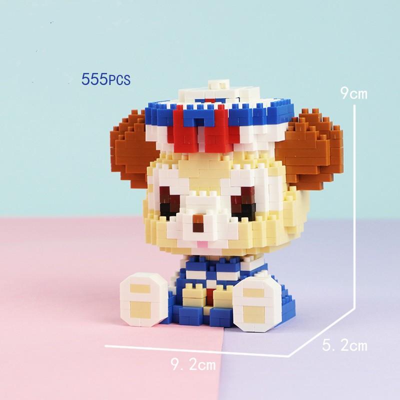 Đồ chơi Lego nano 3D mô hình lắp ghép đồ chơi xếp hình thỏ, gấu dễ thương, logo sáng tạo trẻ em, quà tặng sinh nhật bạn trai gái - gấu trắng