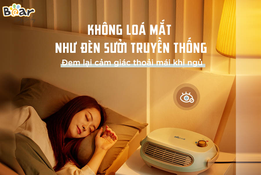 Máy Sưởi Treo Tường, Quạt Sưởi Điện Treo Tường BEAR DNQ-A19B1 Không Làm Khô Da Công Suất 2000 W - Hàng Chính Hãng