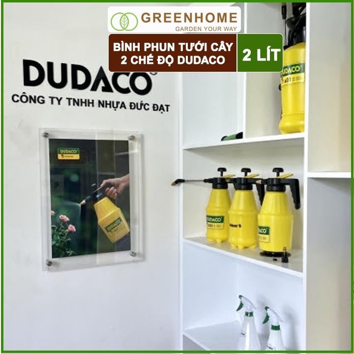 Bình tưới cây 2 lít Dudaco. Hàng chính hãng, Bền, Đẹp, 2 chế độ Phun tưới