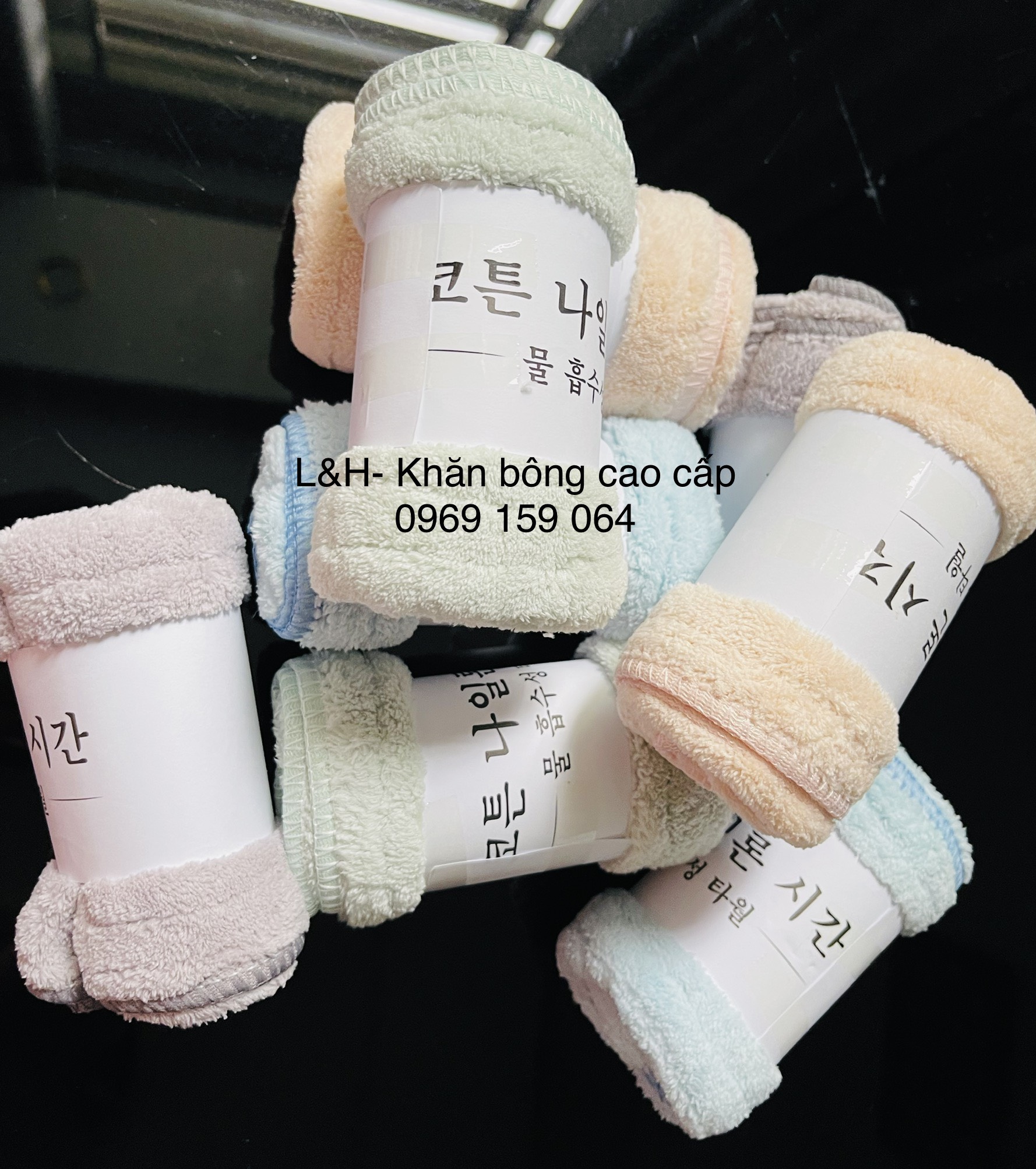 Khăn mặt lông cừu, KT 30x50 cm