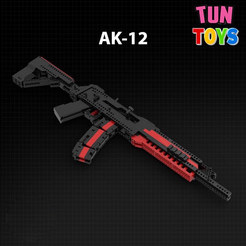 Đồ Chơi Lắp Ráp Trí Tuệ Mô Hình CSGO AK-12 MOC , 700+ Mảnh Ghép - Bản Thiết Kế Chuẩn 1:1 Của Kevin183