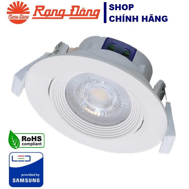 Đèn LED âm trần xoay góc 4,5W Rạng Đông khoét lỗ 76mm