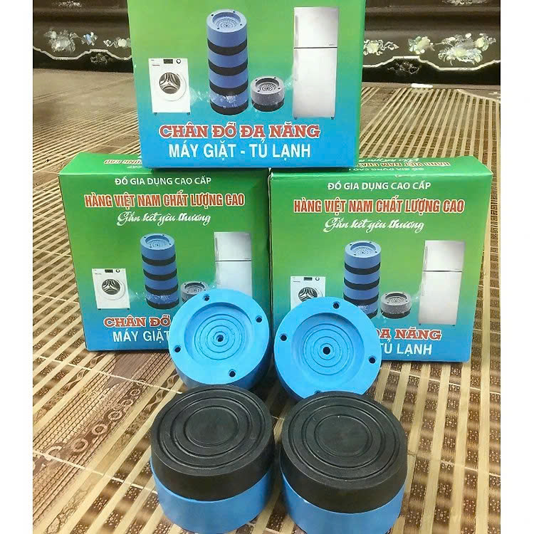 Đế chống rung máy giặt chân máy giặt chân bàn 4 miếng cao cấp, chống rung chống ồn chống trơn trượt (giao màu ngẫu nhiên)