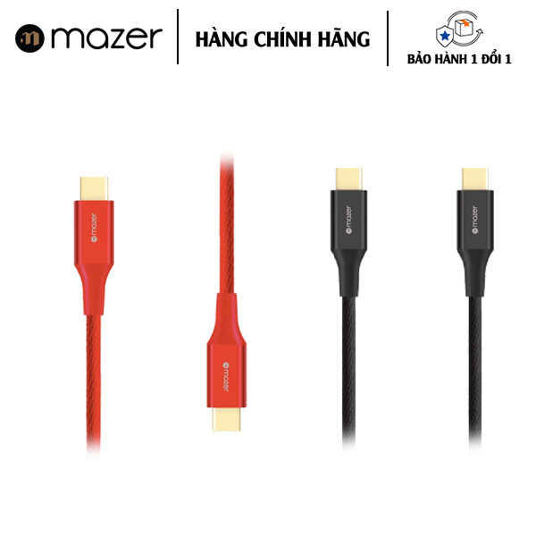 Dây Cáp Mazer ALU.DURA.TEK USB-C2C Cable 3.1A (2m) - Hàng Chính Hãng