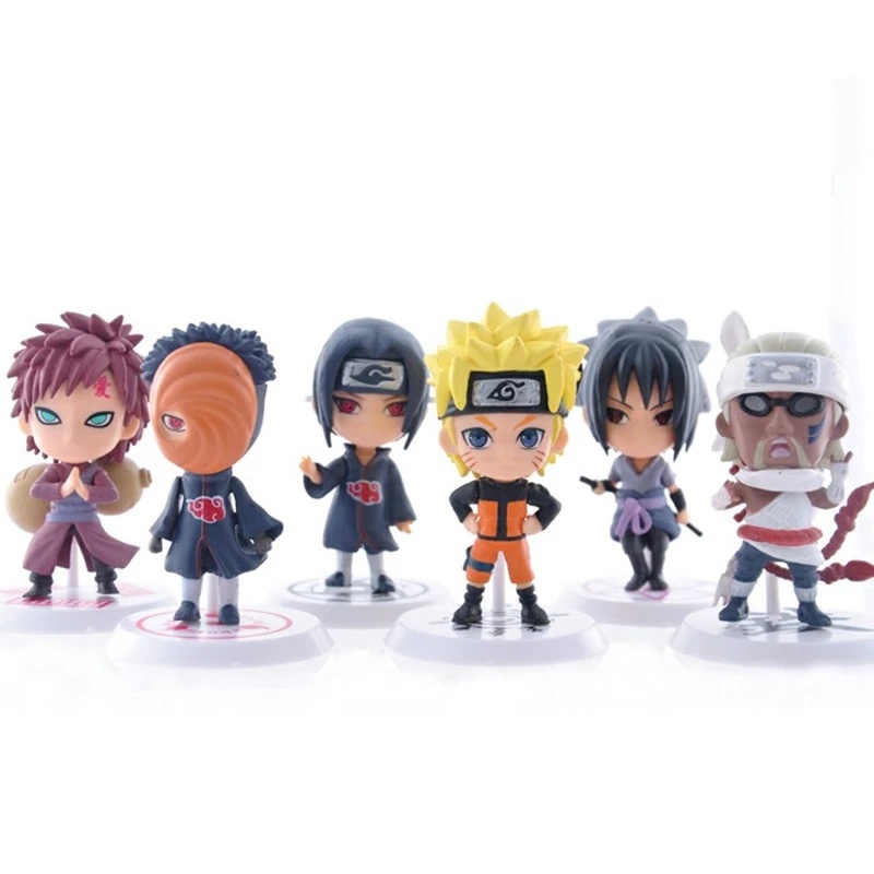 Mô Hình Naruto, Kakashi, Sasuke Chibi, Decor Trang Trí Phòng Học, Bộ Sưu Tập Mô Hình - Cao 5-7 cm - Tượng Figure Naruto