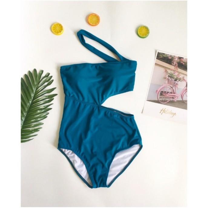 freeship Bikini liền thân cut out VATIXA BKN17 XANH