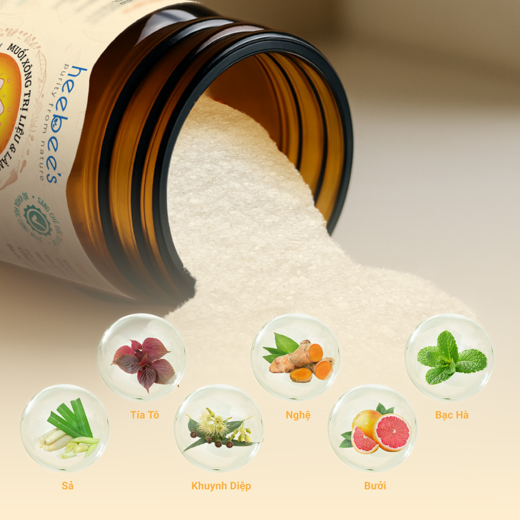 Muối Xông Thảo Dược GIải Cảm &amp; Làm Đẹp Heebee's 100G