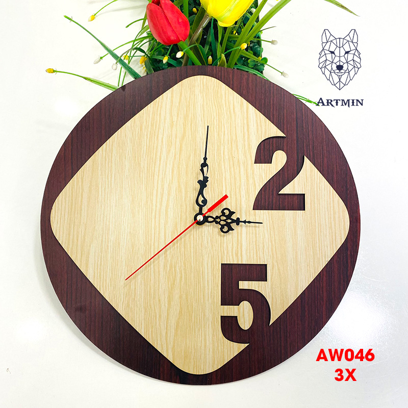 AW046 - Đồng Hồ Gỗ Decor Phong Cách – Đồng Hồ Treo Tường Trang Trí 2023