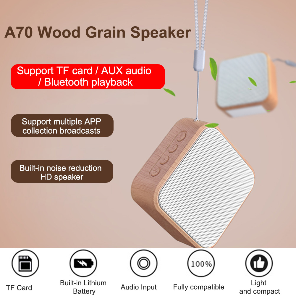 Loa A70 Bluetooth 4.2, Loa Bluetooth di động HD Âm thanh gia tăng Bass, Hỗ trợ du lịch Thẻ AUX TF-CHÍNH HÃNG