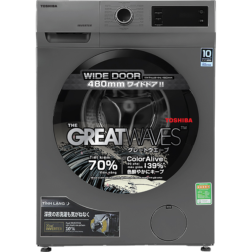 Máy giặt Toshiba Inverter 8.5Kg TW-BK95S3V- Mẫu 2023-Hàng Chính Hãng.