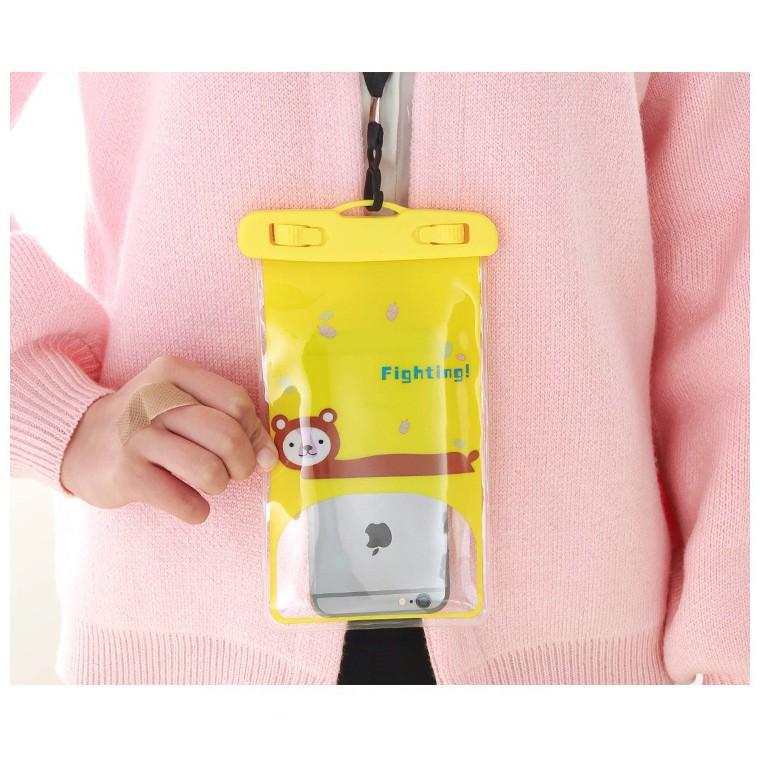 Túi chống nước điện thoại hoạt hình dễ thương  PBTS so