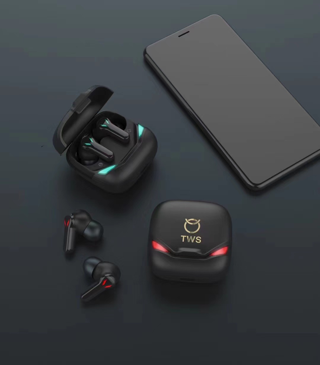 Tai nghe không dây FLOVEME HQ10 Bluetooth 5.0 TWS chuyên dụng cho game thủ Bass mạnh mẽ Độ trễ cực thấp - Hàng chính hãng