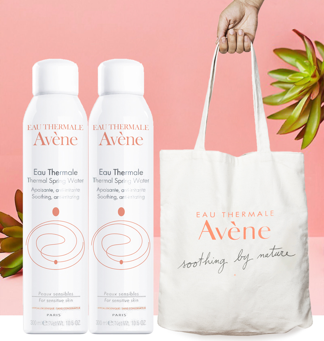 Combo 2 xịt khoáng Avene Eau Thermale 300ml tặng túi vải | XK AV01