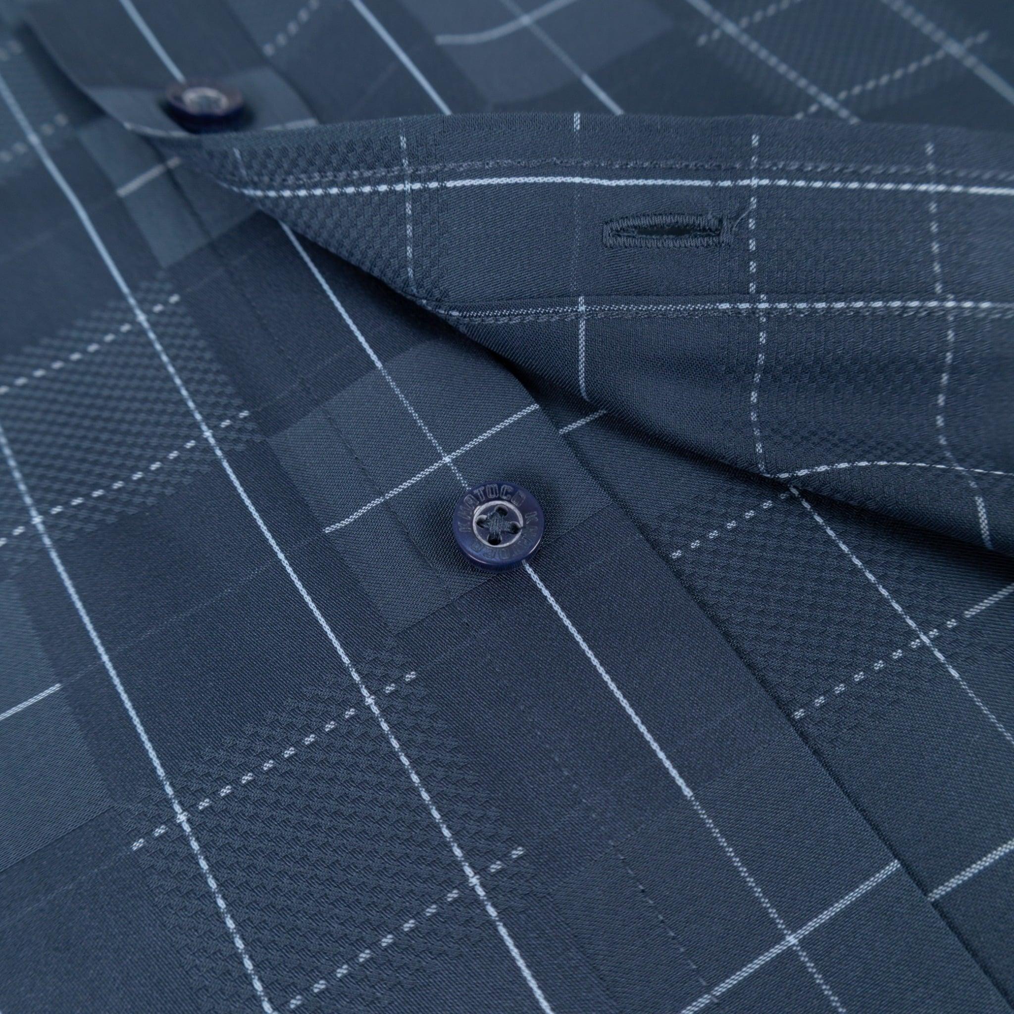 Áo sơ mi nam KHATOCO Tailor Fit ngắn tay A1MN538T2-CNCR761-2704-N