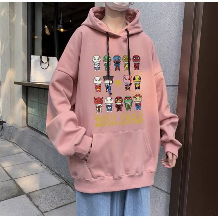 ÁO HOODIE NỈ NAM IN HÌNH SIÊU ANH HÙNG CỰC DỄ THƯƠNG