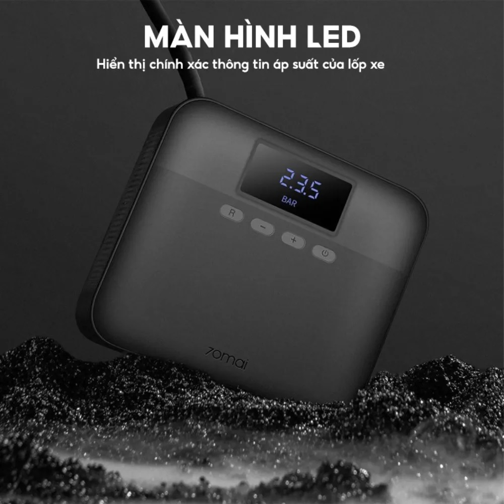 Bơm lốp ô tô 70mai Midrive TP03 bơm điện đa năng áp suất lớn, chân tẩu ô tô - Hàng chính hãng