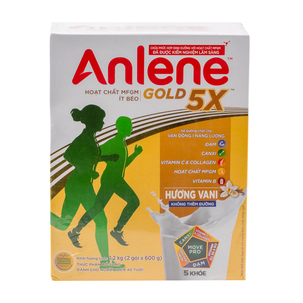 Sữa bột Anlene Gold 5X hộp giấy 1.2kg