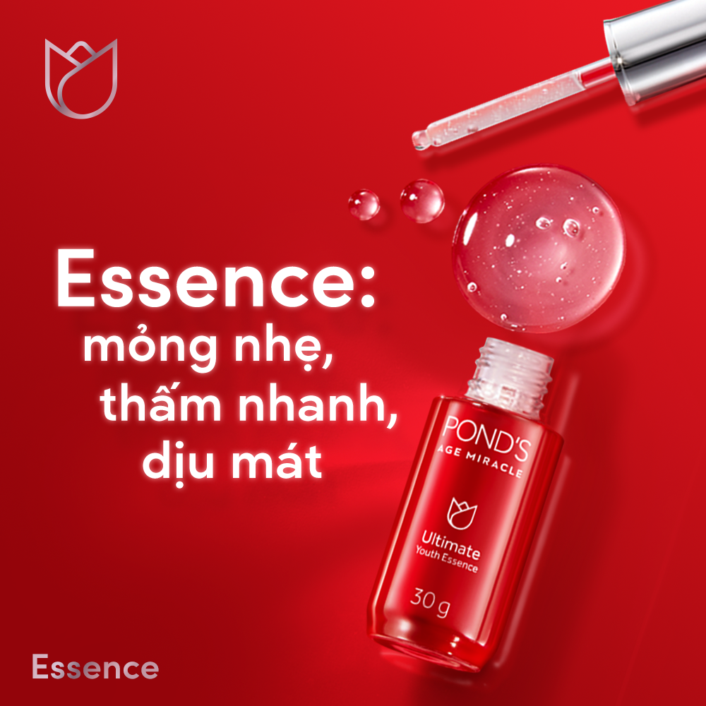 Combo kem dưỡng ẩm ngày, đêm và essence Pond's Age Miracle