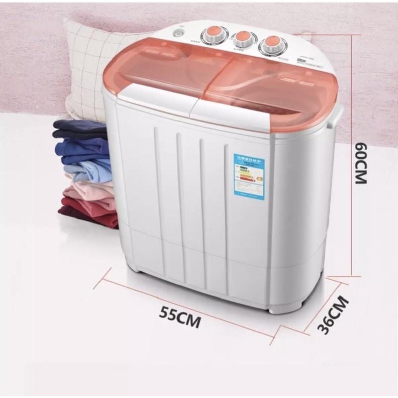 Máy giặt mini 2 lồng giặt cao cấp chính hãng có tia UV khử khuẩn 6kg tích kiệm điện năng. Máy giặt cho gia đình