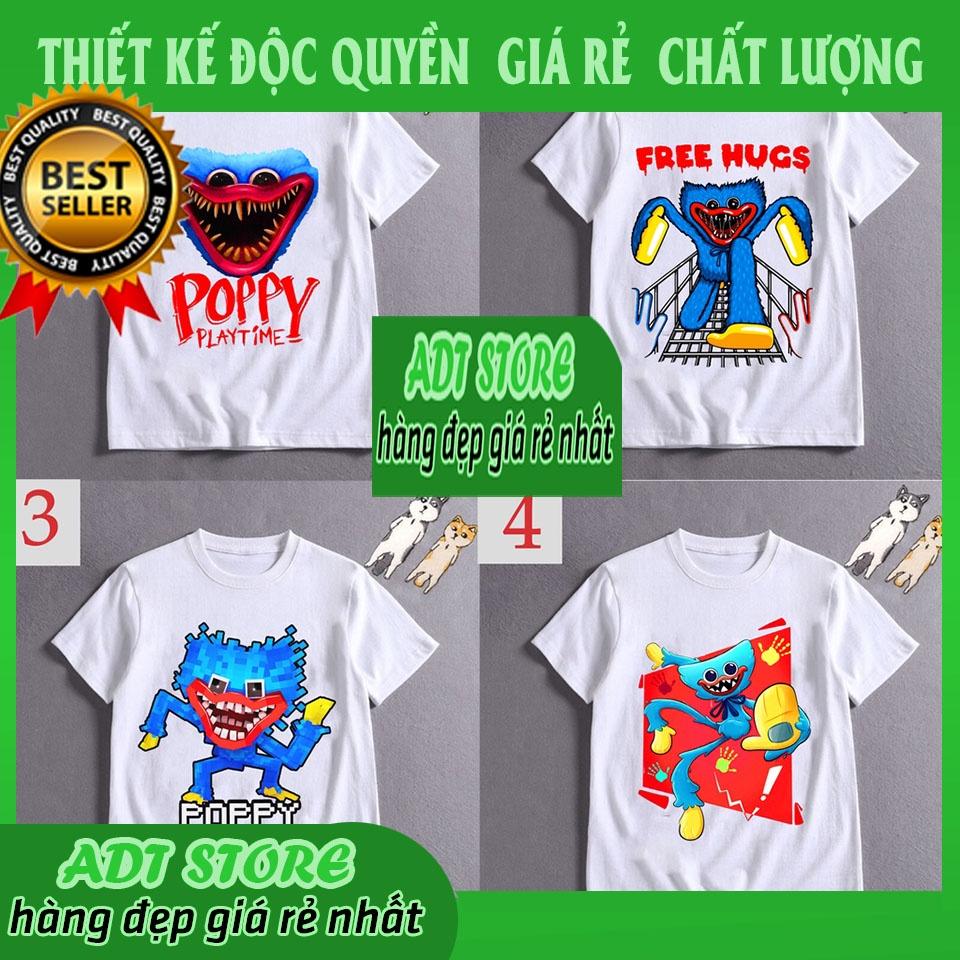 Áo Thun Trẻ Em Tay Ngắn In Poppy Playtime Huggy Wuggy áo trắng mẫu mới siêu HOT