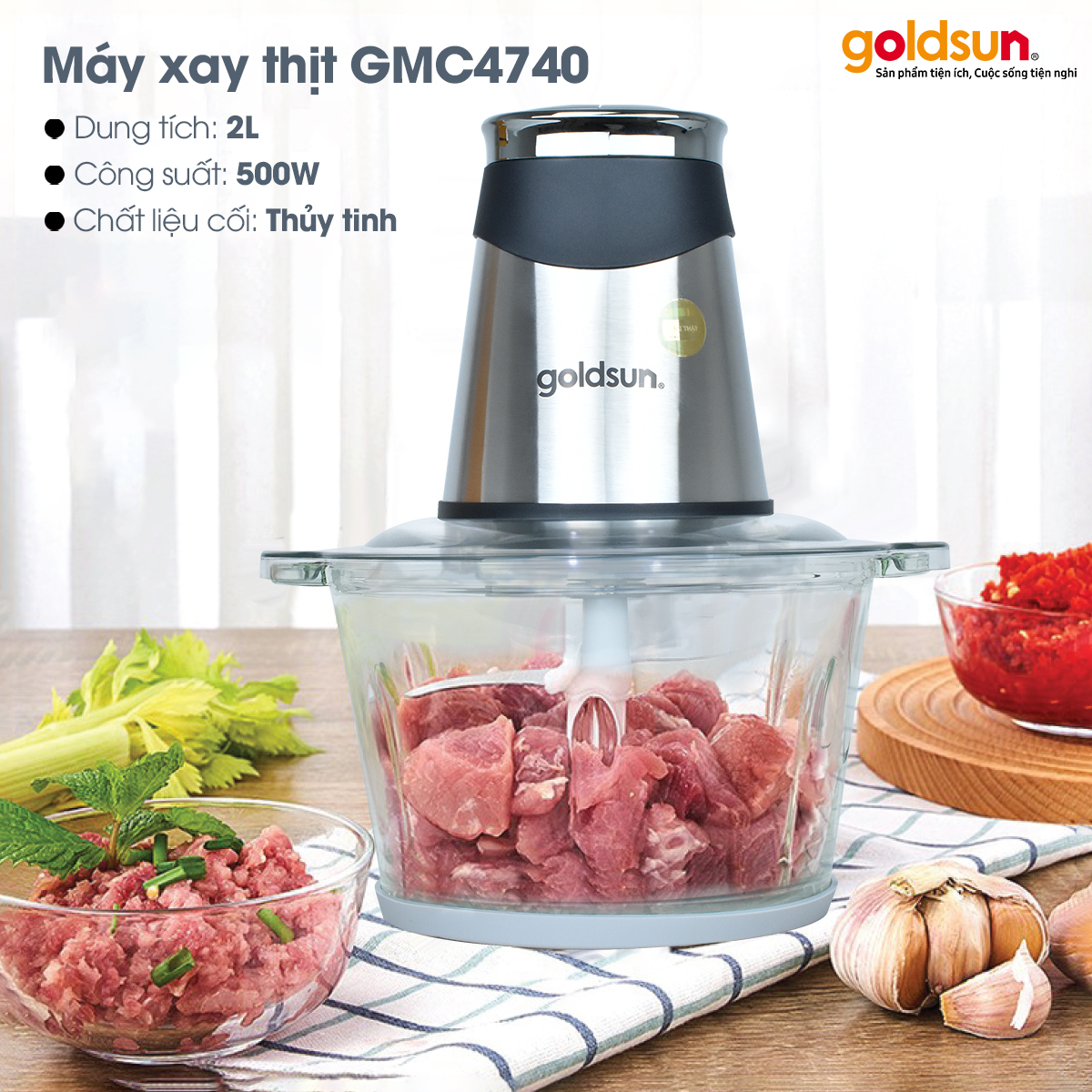 Máy xay thịt Goldsun GMC4740 Hàng chính hãng