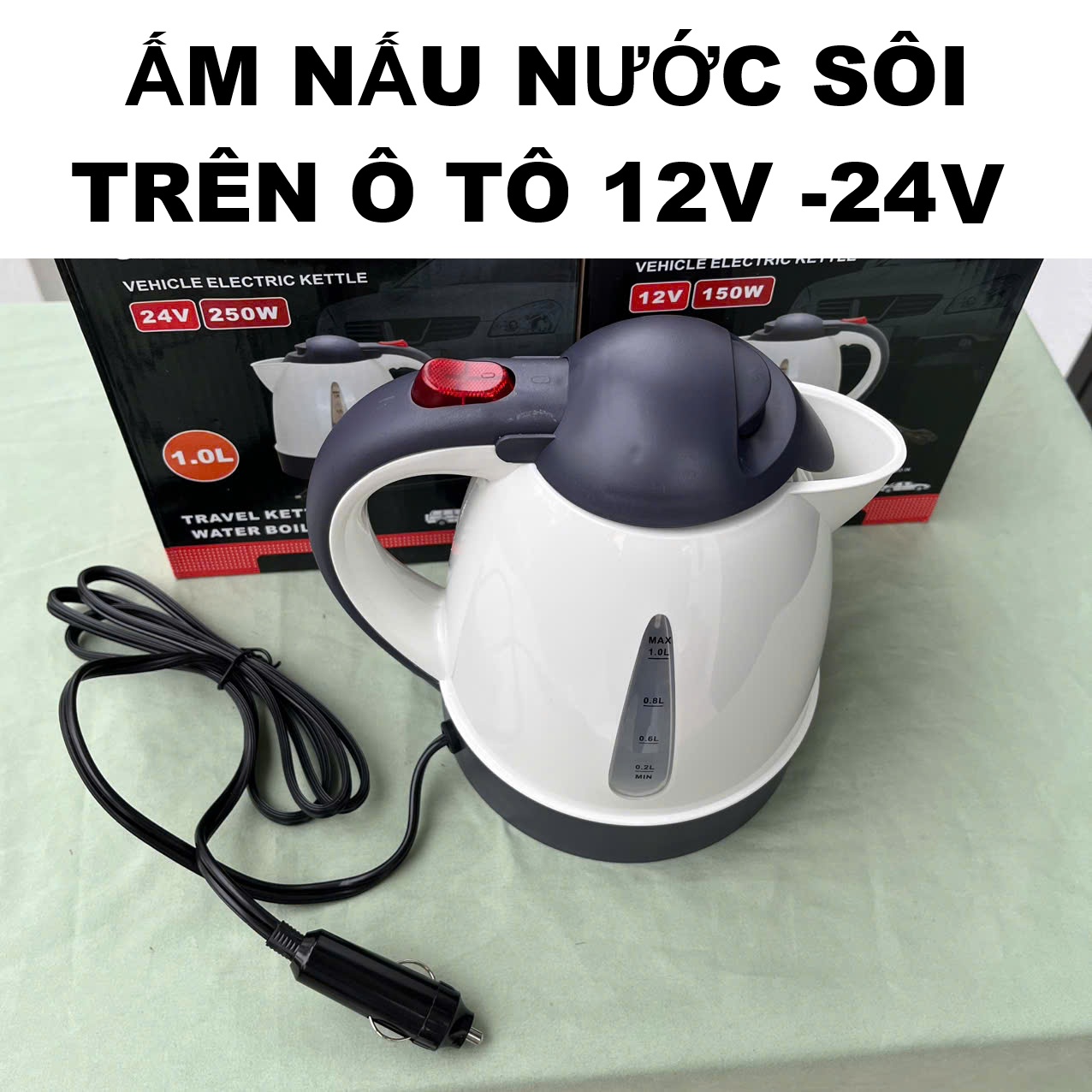 Bình Đun Nước Sôi Trên Ô Tô 12V-24V – Pha Cà Phê, Mì, Trà Nhanh Gọn Mọi Lúc , đồng hồ treo tường