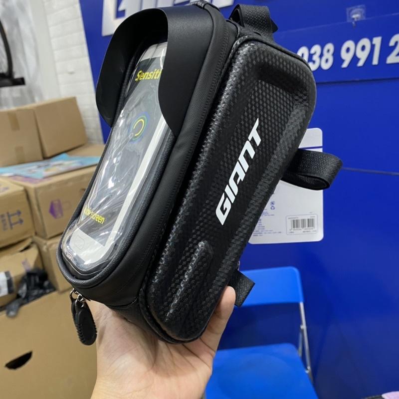 Túi khung xe đạp GIANT 070 Chất liệu PU chống nước Đựng được điện thoại: 5.8-6.2″ Cảm ứng TPU, có lỗ cắm tai nghe