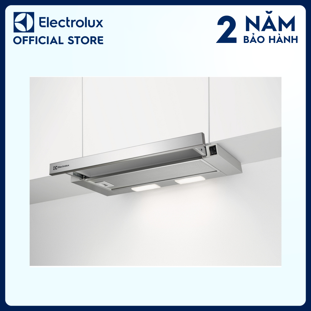 Máy hút mùi Electrolux tích hợp bằng thép dạng kéo 60cm LFP216S, Bộ lọc mùi sạch sẽ, Vận hành đơn giản và dễ dàng [Hàng chính hãng]