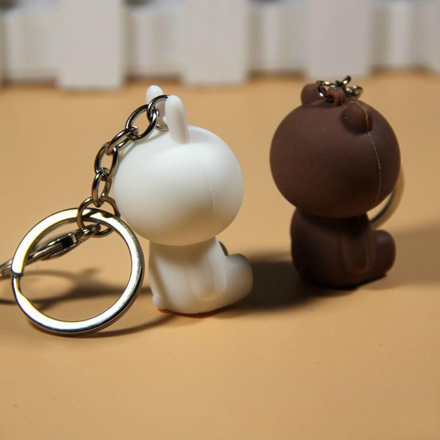 Móc khóa thỏ Cony/ gấu Brown đáng yêu - Móc chìa khóa đôi độc đáo Duashop