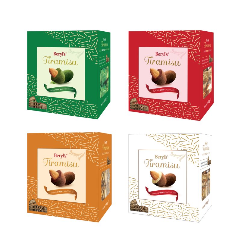 Socola Beryl's Tiramisu Almond Green Tea White Chocolate 100g