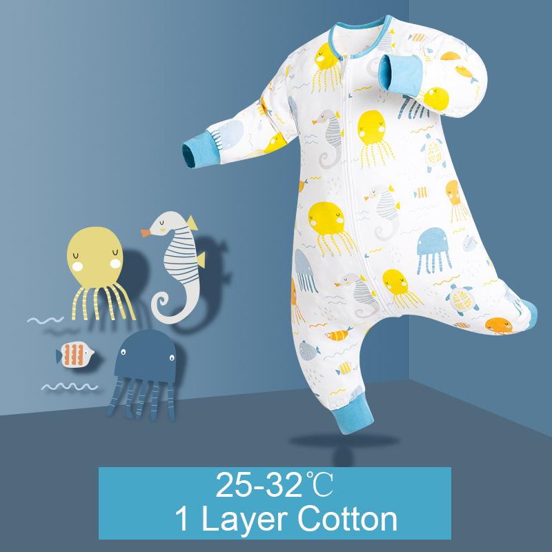 Bé Onesies Bộ Đồ Ngủ Mùa Hè Cho Bé Trai Bé Gái Hoạt Hình In Mỏng Túi Ngủ Kid 2 Dây Kéo Ngủ Bao Tải 1-5 Năm Tặng Con Đồ Ngủ