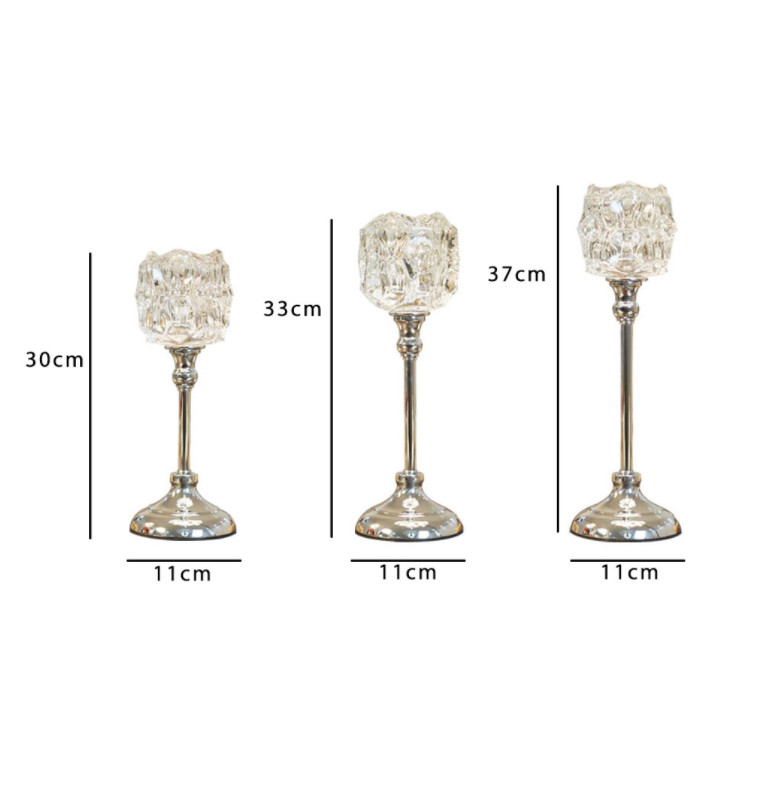 Set đế nến trang trí FROZEN MISTRAL