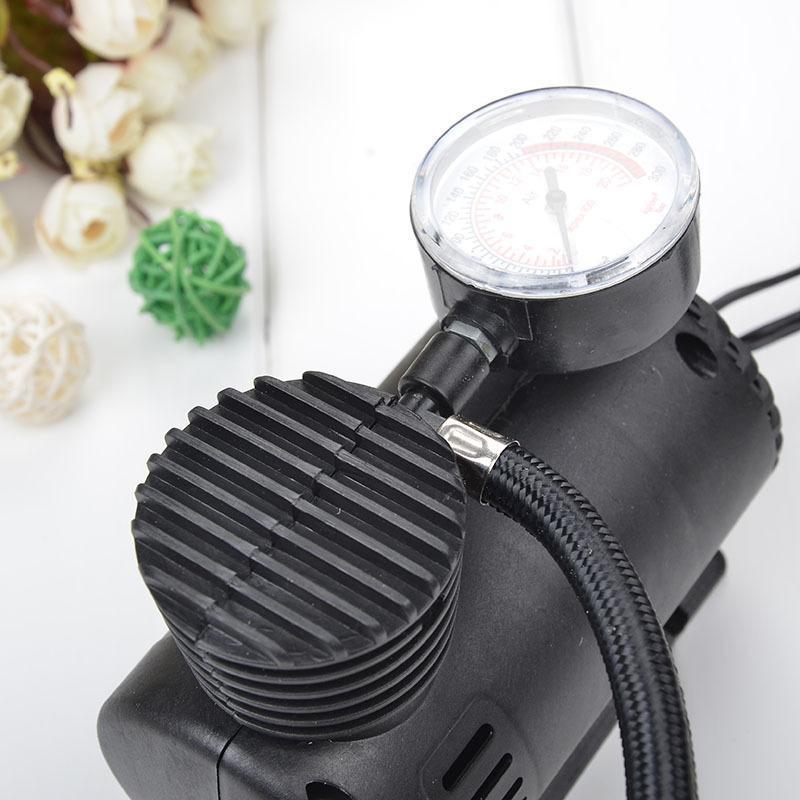 Máy Bơm Lốp Ô Tô / Xe Máy 12V 300Psi Có Đồng Hồ