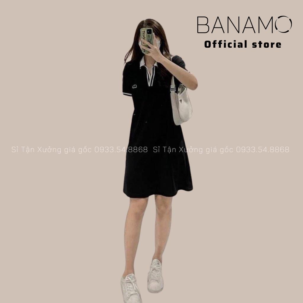 Váy suông nữ thể thao siêu đẹp thời trang Banamo Fashion váy suông màu đen 5914
