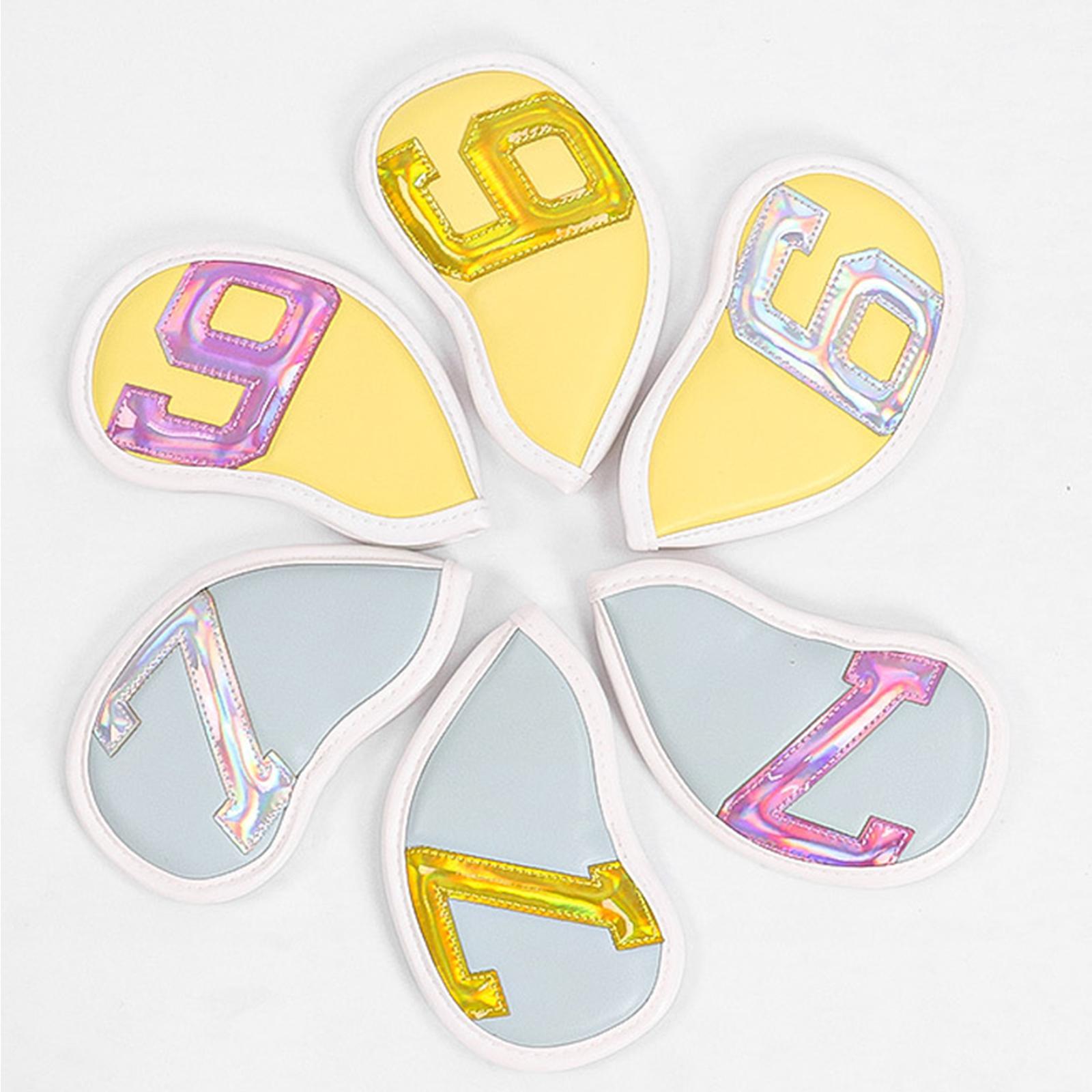 10Pcs Colorful Golf Iron Headcover Club Head Cover Sleeve for Most Irons Club Outdoor Sports