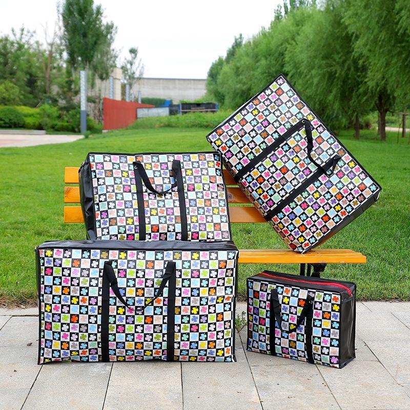 Túi xách tay đựng quần áo, chăn màn siêu to có khóa kéo size 80cm, túi bạc siêu to chống nước