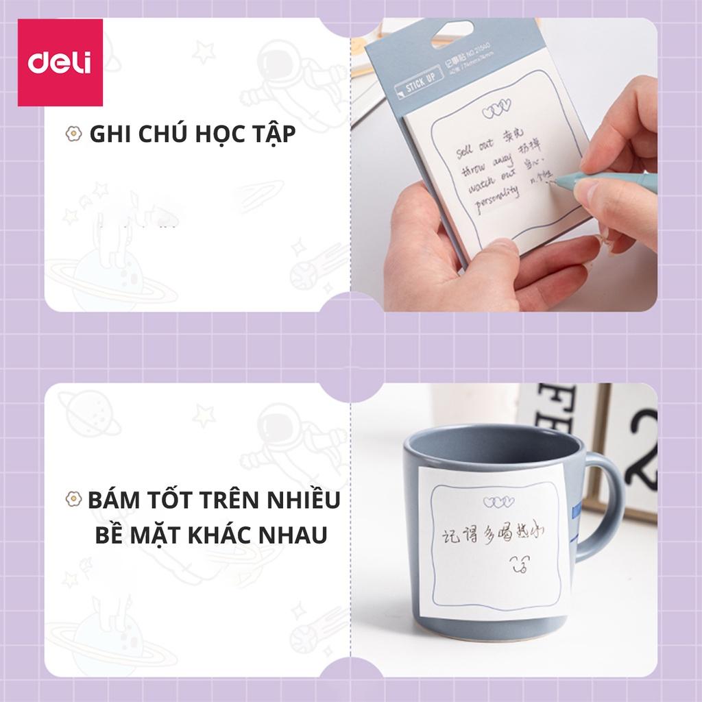 Giấy nhớ giấy nhắn hình ngộ nghĩnh Deli - giấy note ghi chú - 1 tệp màu ngẫu nhiên - 21540