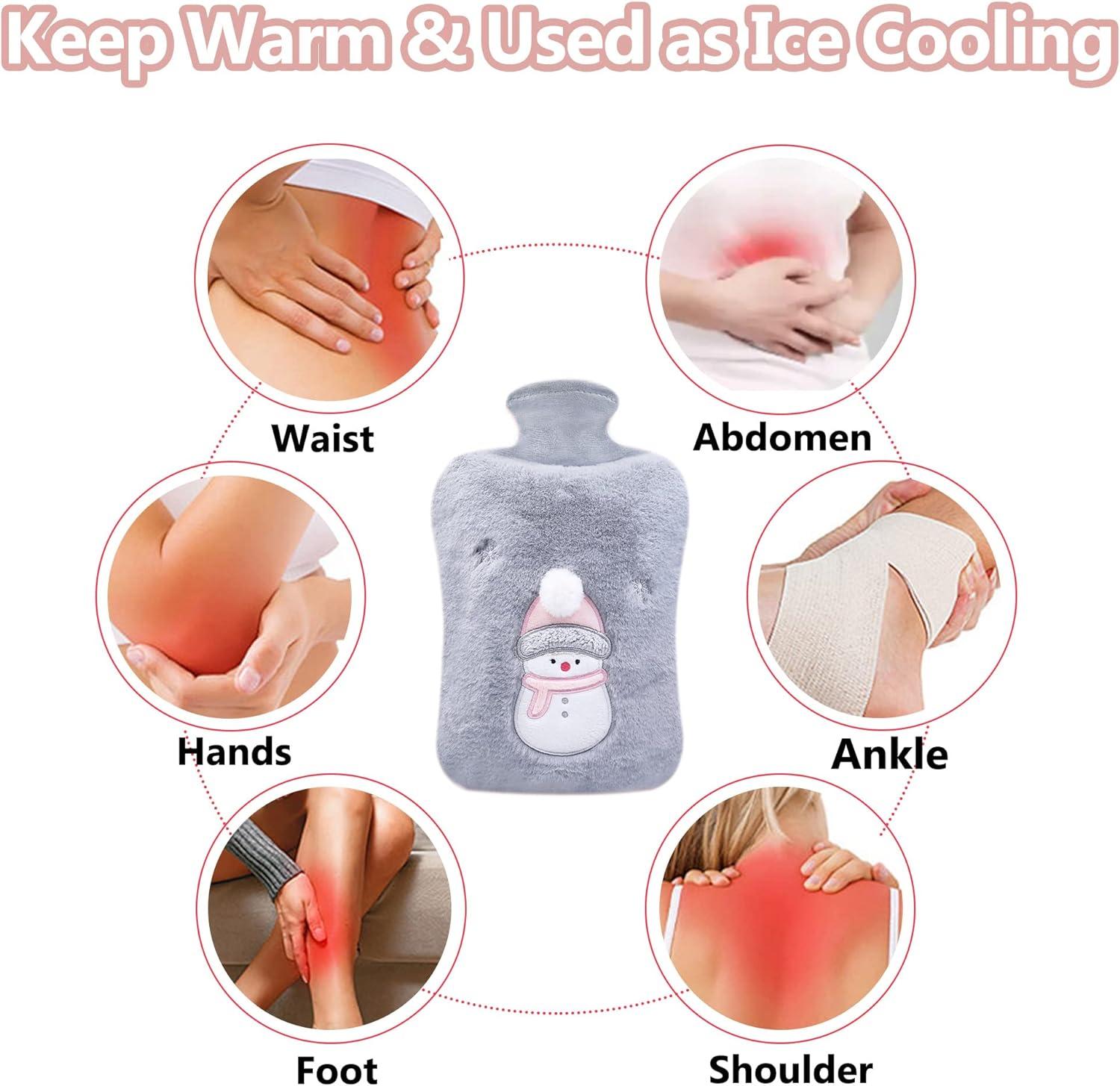 Nước nóng Chai nước nóng với nắp, chai nước nóng sang trọng 2000ml với túi tay, chai nước nóng lớn với nắp mềm và mềm cho tay, chân, cổ, vai