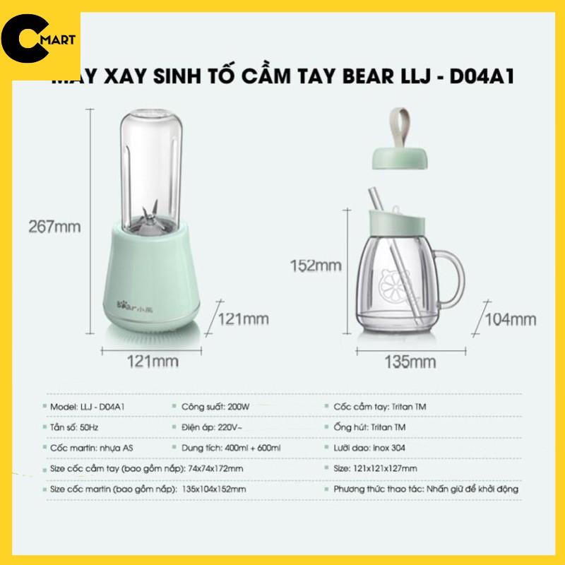 Máy Xay Sinh Tố Cầm Tay Bear Chính hãng LLJ-D04A1