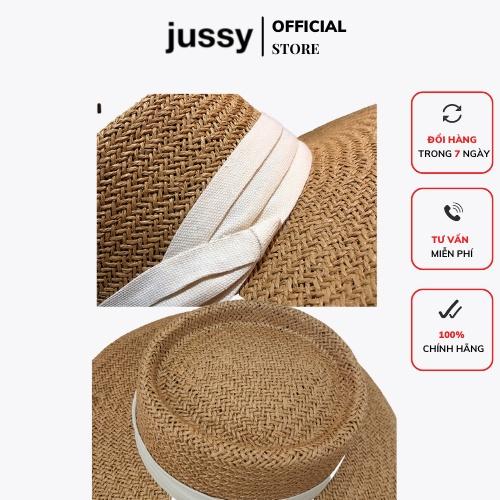 Mũ Cói Đi Bển Jussy Fashion Nón Cói Rộng Vành Chất Cói Tự Nhiên, Mũ Gaucho Sang Chảnh Đóng Hộp To Giữ Form Nón